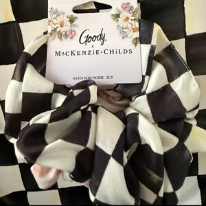 Mackenzie Childs Set of 2 Satin Hair Scrunchies.